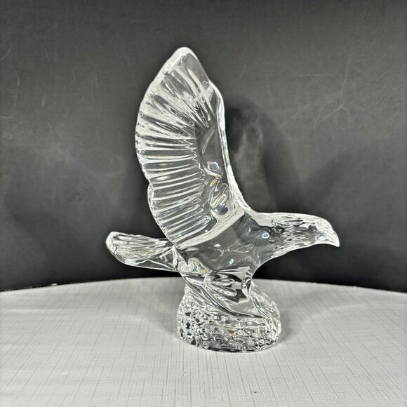 Waterford Flying Eagle Figurine Irish Crystal Sculpture Statue Signed America - Picture 5 of 7